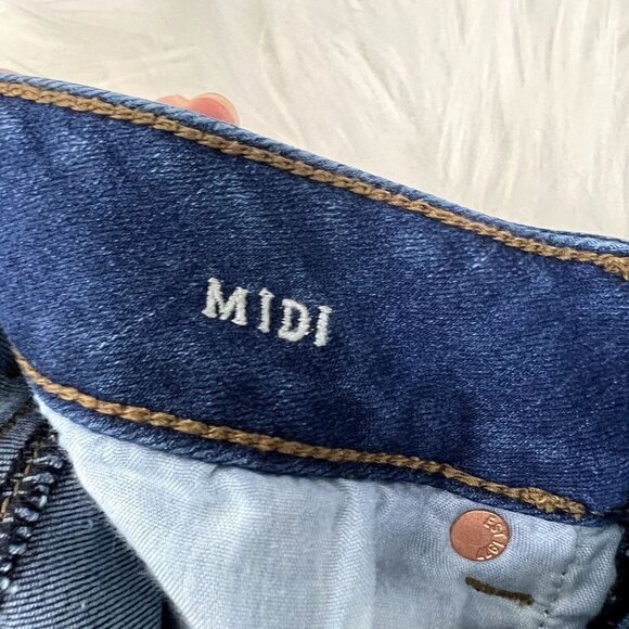 American Eagle Womens 00 Midi Distressed Cutoff Shorts Super Stretch - Picture 4 of 8